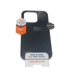 iPhone 15 Pro UAG Monarch Pro MagSafe Case Black Carbon Fiber Drop Protection